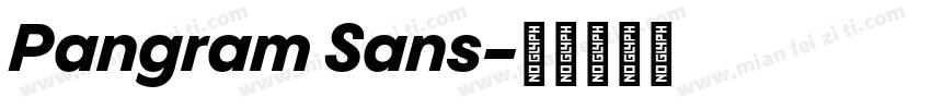 Pangram Sans字体转换